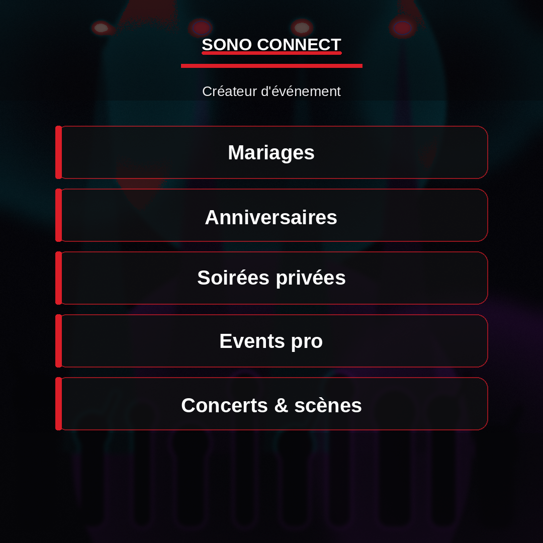 Install soirées Sono Connect